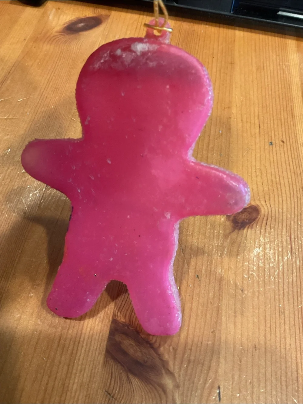 VINTAGE CHRISTMAS BLOW MOLD ORNAMENT GINGERBREAD MAN SUGARED MCM TREE
